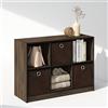 Furinno CUBIC Organizer e Stoccaggio Armadio, Organizer Armadio 6 Cubi con Cesti, Ripiani Aperti per Armadio, Camera da Letto, Soggiorno, Columbia Walnut/Marrone Scuro