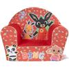 Tataway Poltroncina Bing Rossa per Bambini - Comoda e Sicura, Design Divertente con Bing e Flop - Perfetta per Camerette e Angoli Gioco