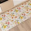 PETTI Artigiani Italiani - Tappeto Cucina Antiscivolo Lavabile, Passatoia Cucina, Tappeti Runner Cucina, 52x100 cm, Disegno Floreale 06 100% Made in Italy
