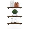 Furinno ROSSI Triangle mensole sospese da parete, set da 3 Geometric scaffale angolare, mensole da parete per bagno, ufficio domestico, soggiorno, Pino ambra