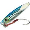 Seaspin Leppa 38 Slim - Esca Artificiale per la Pesca a Spinning, Casting Metal Jig 87 mm 38 g - Baricentro Inferiore, Assist BKK Slow Jigging Hook - Per Spigole Barracuda Ricciole Tunnidi (GREEN)