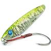 Seaspin Leppa 77 Slim - Esca Artificiale per la Pesca a Spinning, Casting Metal Jig 115 mm 77 g - Baricentro Basso Aerodinamico, Assist + Amo BKK #3/0 - Per Ricciole Cernie Dentici Tunnidi (PPW)