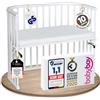 babybay 160152 Maxi con materasso Classic Soft letto extra large in legno massello di faggio I Lettino ecologico e in altezza regolabile all'infinito I Lettino che cresce con il bambino, bianco