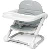 Foppapedretti Seggiolino Alzabimbo Lift, bambini da 6 mesi a 3 anni (fino a 15 Kg), Vassoio Amovibile, Chiudibile e Trasportabile, Borsa Inclusa, Imbottitura Removibile e Lavabile, 3 Altezze, Grigio