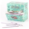 Dr. Bauer's Spazzolini monouso con dentifricio Dr. Bauer - confezione da 100 - spazzolino da viaggio ecologico con cannuccia - per dentisti, hotel, campeggio - dispenser viola