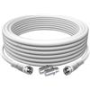 TUOLNK RG6 Cavo antenna TV da F maschio a F maschio RG6 Cavo coassiale con connettore di compressione F femmina 75 Ohm, per decoder via cavo, TV, satellite, router digitale 16,4 piedi (5M)