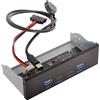 Cablecc USB-C & USB 3.0 HUB 4 porte da pannello frontale a scheda madre Cavo connettore 20 pin per alloggiamento CD-ROM da 5,25