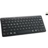 Bnnwa Tastiera Bluetooth senza fili, Bluetooth + 2.4G Dual Mode tastiera piccola portatile esterna senza fili tastiera per tablet Android telefono Windows Surface (nero)