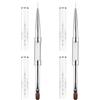 cobee 2 pennelli a doppia punta francese in gel duro, pennello gel costruttore unghie, pennello liner per design professionale nail art