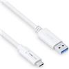 PureLink Cavo da USB-C a USB-A, USB 3.1 Gen 1 con trasferimento dati 5 GB/s, bianco, 2,00 m