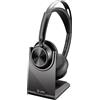 Poly Voyager Focus 2 USB-C-C Headset con adattatore USB-C/A e supporto di ricarica A58JDAA, cancellazione attiva del rumore e microfono con Acoustic Fence