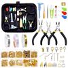 GLARKS Kit di 950 Pezzi per la Creazione di Gioielli Con Pinze, Fili per Perline, Risultati e Strumenti di Misurazione