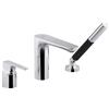 Jacob Delafon e72330-cp Aleo + miscelatore rubinetto 3 fori su Gola con doccetta 2 getti, cromato