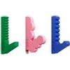 Aire Appendiabiti in plastica Biosource, verde rosa, blu chiaro, set di 3 ganci per accessori cappelli borse
