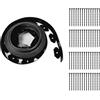 Vyranut Bordo per Aiuole da Giardino 10 m con 60 Picchetti - Bordura per Prato in Plastica Flessibile, Altezza 5 cm - Separatore per Aiuole e Vialetti, Nero