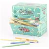 Dr. Bauer's Spazzolini da denti usa e getta con dentifricio - confezione da 100 - spazzolino da viaggio ecologico con cannuccia - per dentisti, hotel, campeggio - dispenser arancione/verde/blu/giallo