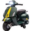 AIYAPLAY Moto Elettrica per Bambini Licenza Vespa 6V Età 2-4 Anni Verde Scuro