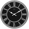Hama Orologio da parete Rab, Horl. Quarzo, sil., MDF, Vintage, Ø30cm, Nero