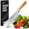 Agyo Mannaia da Cucina in Acciao Inox - Lama da 20 cm - Coltello affilato per tagliare Alimenti - Impugnatura Ergonomica in legno - Coltello da Cuoco e Macellaio