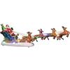 Konstsmide - Decorazione natalizia di Babbo Natale in slitta con renne, completa di lucine con funzionamento a batteria che richiede 3 batterie AAA (non incluse), diodi colorati