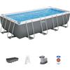 Bestway Set piscina - 549x274x122 cm grigio scuro