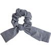 SXQLYH Elastico per capelli Scrunchies in tessuto con fiocco per donne, scrunchies asimmetrico, elastico per capelli, ballerina, gomma per treccia, supporto per coda di cavallo per donne ragazze (blu)