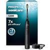 Philips Sonicare 5300, spazzolino elettrico sonico con 2 livelli di intensità, avviso di pressione, EasyStart, Smartimer e BrushPacer, nero, modello HX7101/01 [Nuova tecnologia]