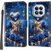PHINIENLAND Cover per Xiaomi Redmi Note 15 Pro 5G custodia portafoglio Cuore | 3 scomparti carte, 1 tasca banconote, Chiusura magnetica, Supporto, Pelle PU flip cover per Redmi Note 15 Pro 5G