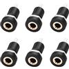 PNGKNYOCN 6Pz. 3,5MM Connettore jack a pannello a saldare, 3,5mm 3 poli Stereo Audio Video Panel Mount Jack Connettore a saldare con dadi