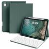 ZKTUYU Custodia con tastiera per iPad Air 11 pollici (2025 M3/2024 M2), iPad Air 5./4a gen(2022/2020) 10.9 pollici, layout tedesco QWERTZ magnetico, tastiera Bluetooth rimovibile con portapenne, verde