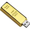 BORLTER CLAMP Chiavetta USB da 64 GB, BorlterClamp Pendrive a Forma di Barra d'oro Divertente Memoria Flash Drive Unità Flash per Archiviazione Dati Esterna