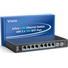 VIMIN Switch di Rete Non Gestito a 10 Porte 2,5G, 8 Porte Ethernet 2,5G base-T, 2 Porte 10G SFP+, Capacità di Commutazione di 60Gbps, Montaggio su Rack, Adatto per NAS 2,5Gbps, AP wireless e PC