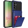SORAKA Custodia per Samsung Galaxy A56 5G con porta carte PC TPU 2 in 1 Custodia bumper a doppio strato Cover antiurto può contenere 5 carte