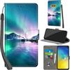 PHINIENLAND Cover per Samsung Galaxy S10e PU Pelle Custodia Flip Aurora