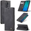 Cracedily Cover per Xiaomi Redmi Note 8 Pro Case, Custodia Cover Pelle Premium Portafoglio con Porta Carte Magnetica Supporto Protezione Flip Case Custodia per Redmi Note 8 Pro, Nero