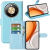 Fertuo Cover per Honor Magic 8 Lite 5G, Custodia Portafoglio Cover a Libro in Pelle Flip Case Sottile con Silicone Bumper, Fibbia Magnetica, Porta Carte e Kickstand, Blu