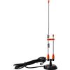 HYS Antenna a base magnetica, 2 m, 70 cm, con supporto magnetico da 90 mm e connettore PL259 per radio amatoriale da esterni