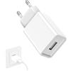 DONOONIS Caricabatterie da 5 V 2 A, 1 confezione caricatore USB, presa USB C compatibile con lettore eBook/Giocattolo/Auricolari/LED Lights/Monitoring/Teléfonos Móviles