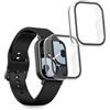 kwmobile 2x Custodia Rigida Smartwatch Compatibile con Xiaomi Redmi Watch 5 Lite Cover - Case Vetro Temperato Orologio Fitness - trasparente