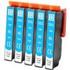 Yowell 5 cartucce 33XL compatibili con Epson 33XL Ciano per Epson Expression Premium XP-530 XP-540 XP-7100 XP-900 XP-630 XP-635