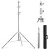 Soonpho Supporto per Luce Buffer a Molla da 3 m,Supporto per Treppiede Flash in Acciaio Inossidabile con Custodia e Adattatore da 1/4, 3/8 Pollici,per Registrazione Videos im Studio,Softbox