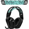 kwmobile Copri Cuffie Compatibile con Logitech G733 / G335 / G535 Archetto - Fascia di Ricambio in Nylon - Banda Elastica - Accessori Gaming - nero/blu