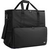 Curmio Borsa da trasporto per custodia da tavolo per computer desktop, tastiera, cavo e mouse, borsa a tracolla da viaggio per computer e accessori,Nero