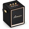 Lonzuer Generico Cassa Bluetooth Portatile, 40W Stereo, 10H Autonomia,Doppio Bass,Cassa Bluetooth Vintage di Grande Capacità da 5000 mAh,AUX,USB,BT,TWS,Adatto per Esterni, Casa, feste,Spiaggia, Viaggi (Nero)
