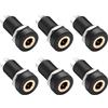 PNGKNYOCN 6PCS 3,5MM Connettore jack a pannello a saldare, 3,5 mm 4 poli stereo audio video a pannello Connettore a saldare con dadi