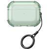 GIOPUEY Clear Cover Compatibile con Airpods Pro 3 2025, Custodia TPU, Ultrasottile Case Cover, Antiurto, Resistente ai Graffi - transparent green