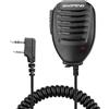 TECHZOCO Microfono altoparlante per walkie talkie, microfono per walkie talkie, compatibile con BaoFeng BF-F8HP UV-5R UV-5R Plus GT-3 BF-888s Radio con sospensione microfono, Led Rosso