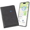 TECHMADE ETRES Portafoglio Magsafe Finder con Tracciamento GPS - Fino a 7 Carte + Tasca Banconote - Ricarica Wireless, Protezione RFID, Ultra Slim e Anello Magnetico Incluso - Solo per iPhone (NERO)