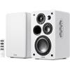 Majority D100X Diffusore da scaffale attivo | Sistema HiFi Stereo 2.0 | 100W | Casse Bluetooth 5.3 | HDMI ARC, Phono, RCA & AUX | Casse PC, TV, Giradischi (Bianco)