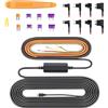 Alltotive Kit di cavi rigidi di tipo C per telecamera anteriore e posteriore, 12 V a CC 5 V/2 A, kit di fusibili con fusibili, protezione a bassa tensione per dash cam, cavo da 2,5 m